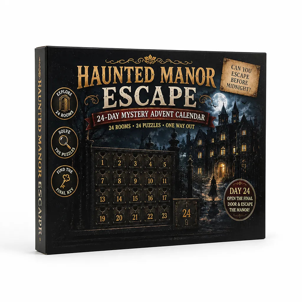 Escape Room Puzzle Advent Calendar with 24 Daily Brain Teasers