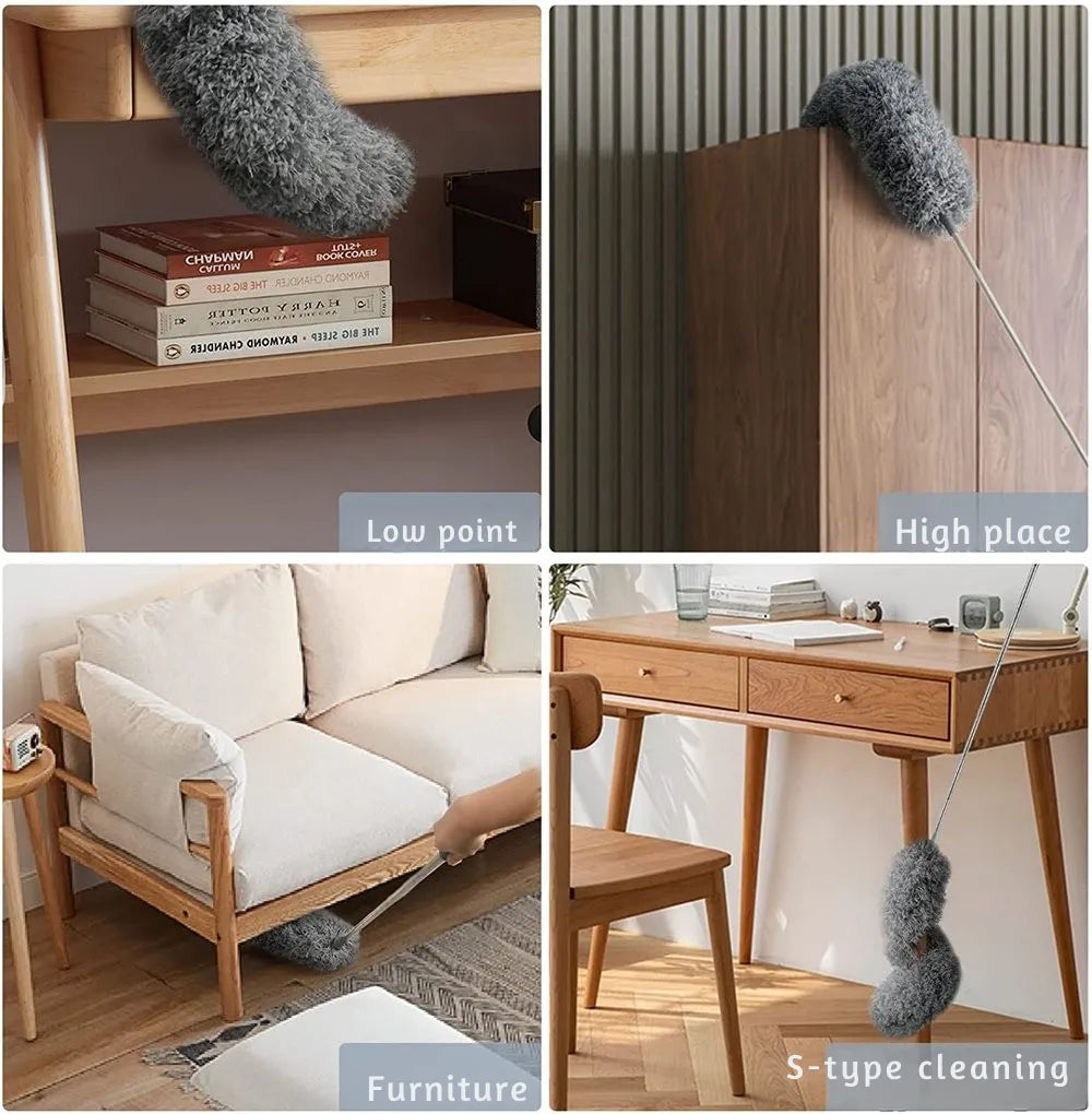 Extendable Microfiber Duster with Bendable Head