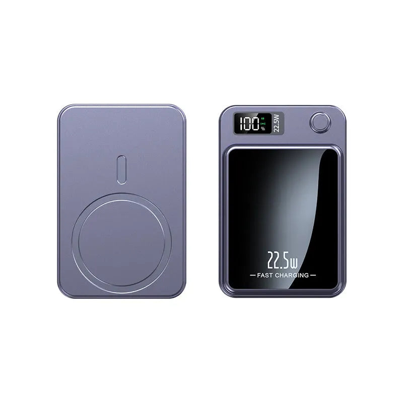 Fast-Charging Wireless Power Bank with LED Display