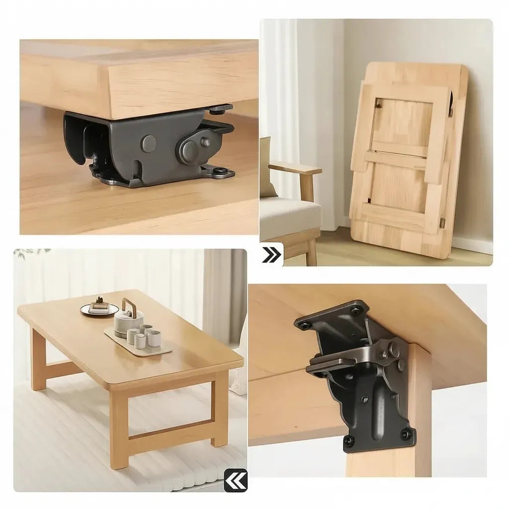 Folding Table Leg Brackets with 90° Automatic Lock