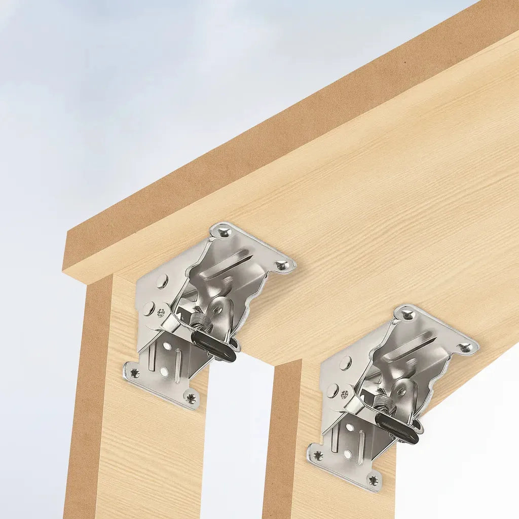 Folding Table Leg Brackets with 90° Automatic Lock