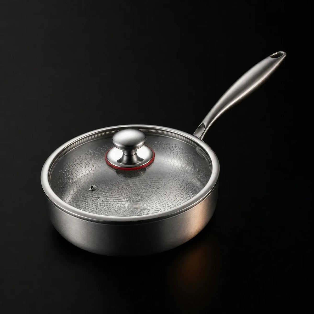 Forged Titanium Deep Frying Pan with High Rim