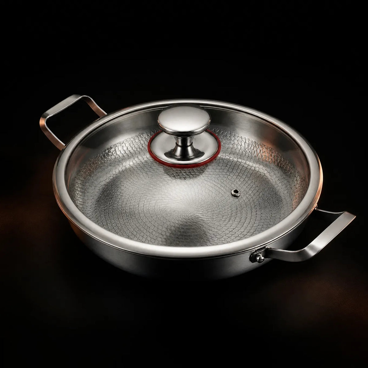Forged Titanium Frying Pan with Dual Handles