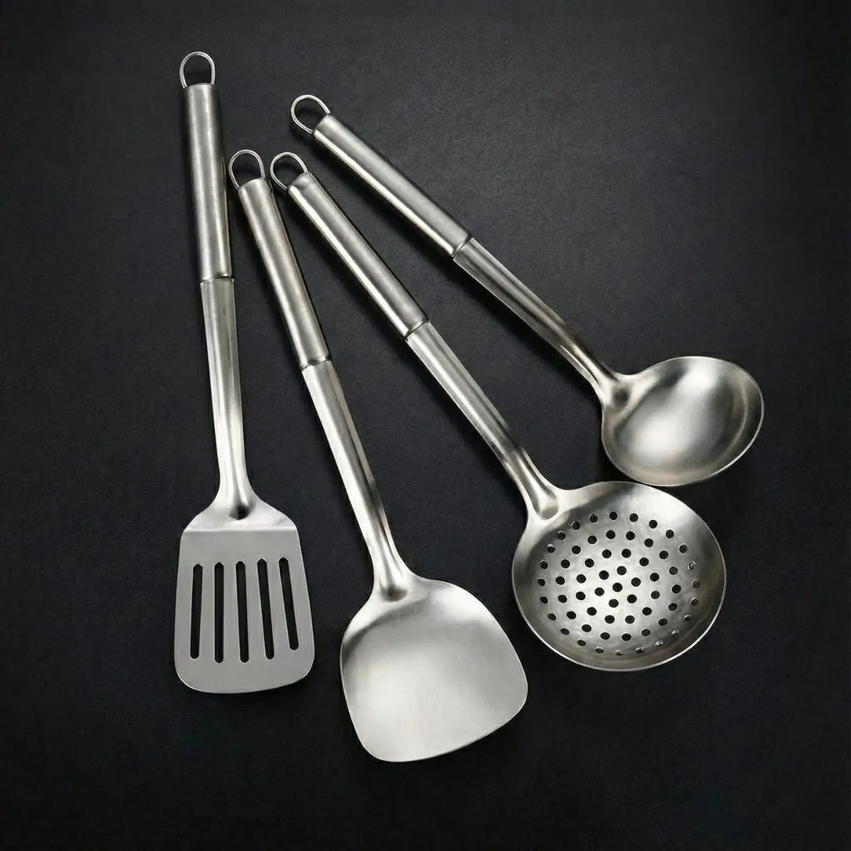 Hand-Hammered Titanium Cookware Set with Kitchen Utensils