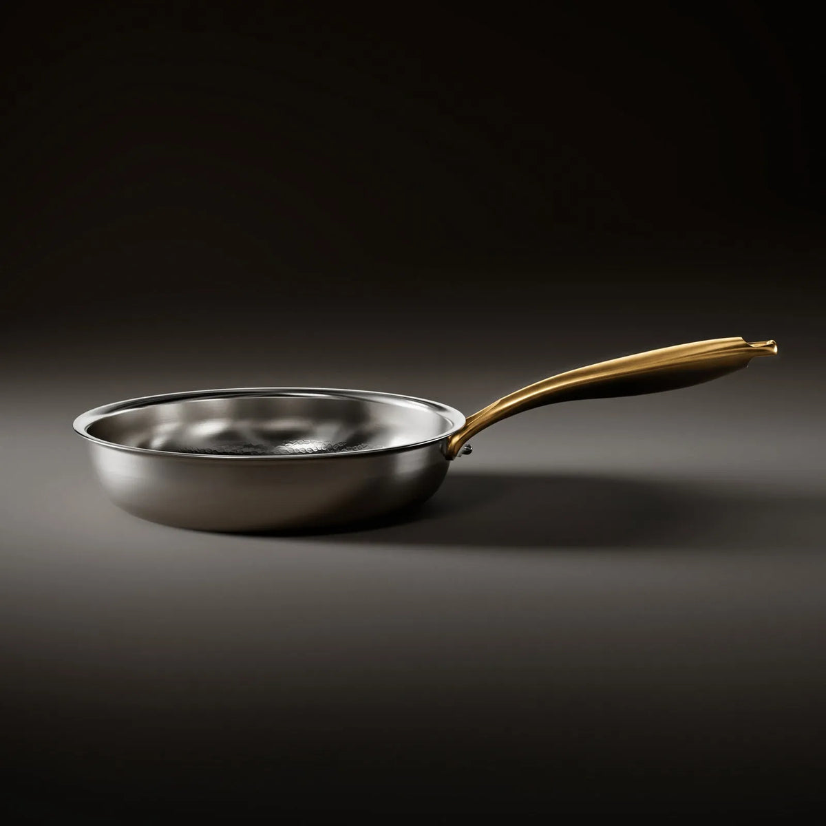 Hand-Hammered Titanium Frying Pan with Uncoated Surface