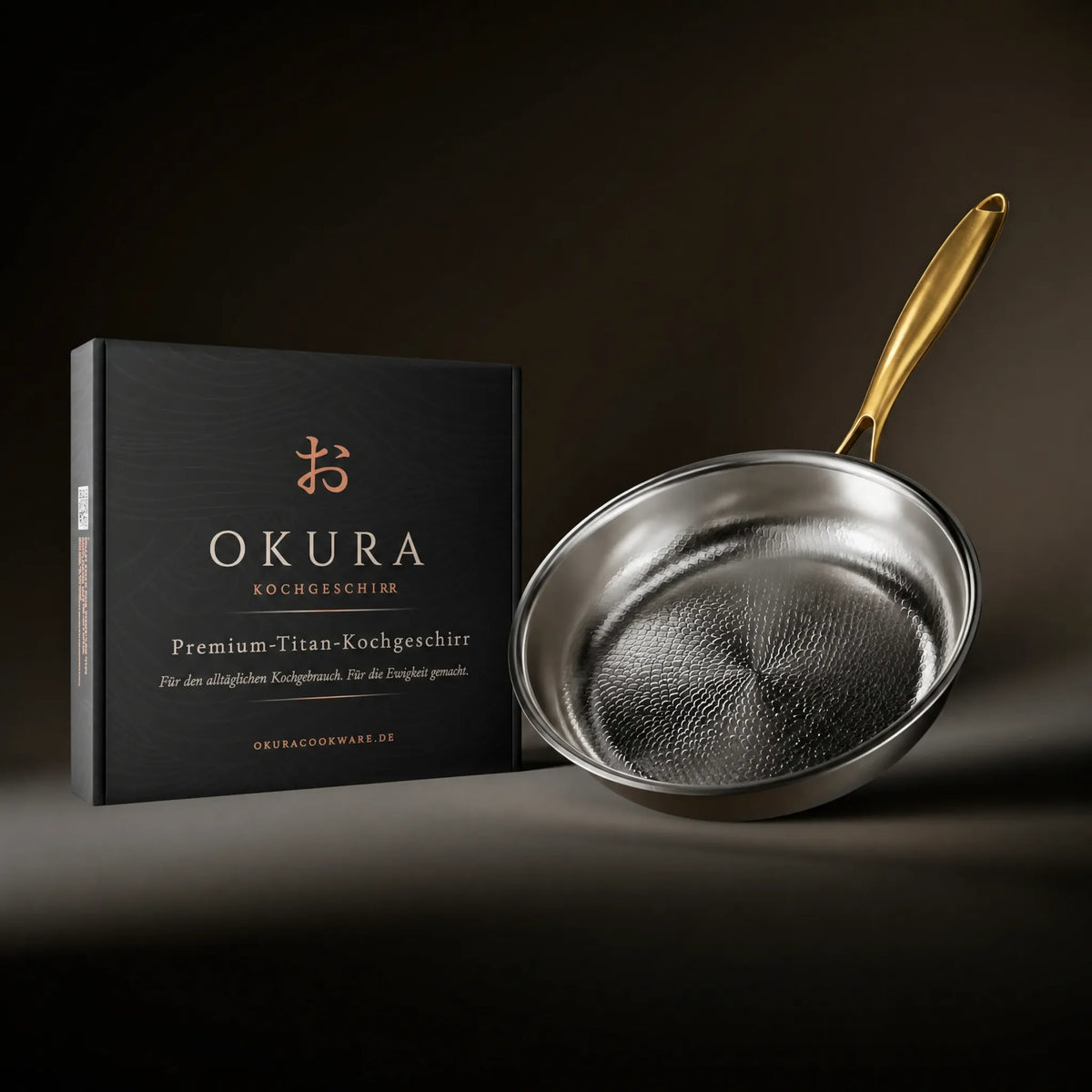Hand-Hammered Titanium Frying Pan with Uncoated Surface