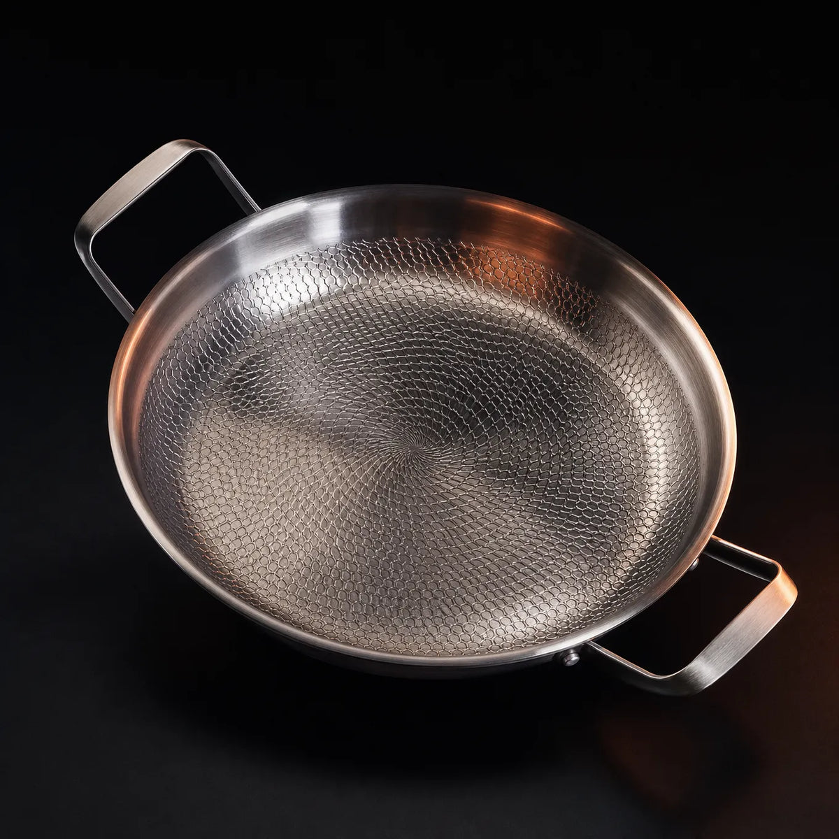 Hand-Hammered Titanium Pan with Dual Side Handles