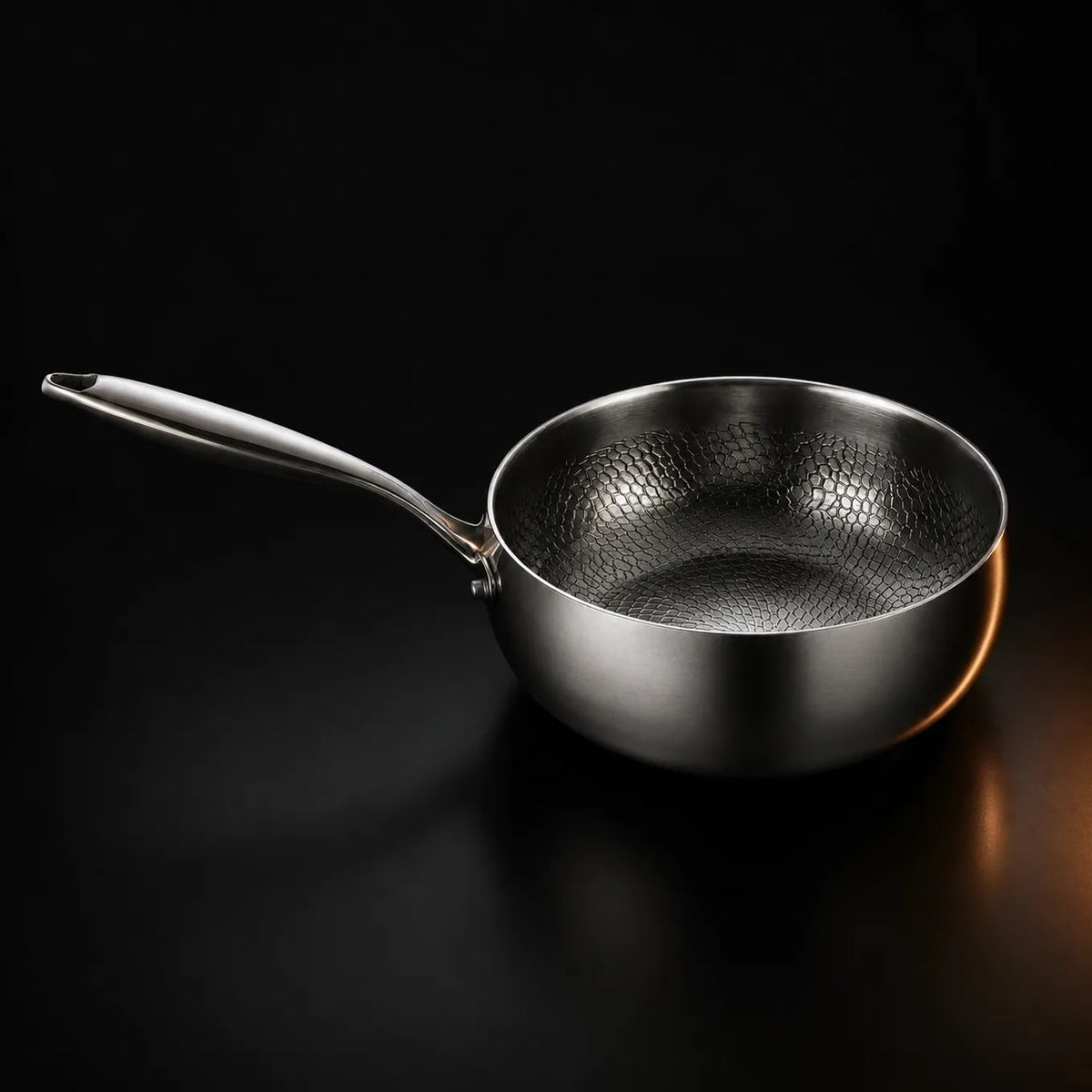 Hand-Hammered Titanium Sauté Pan for Healthy Cooking