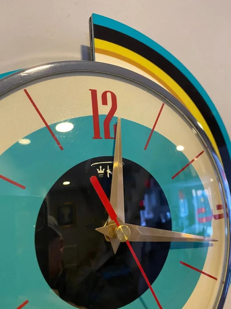 Handmade Mid-Century Modern Wall Clock with Silent Movement