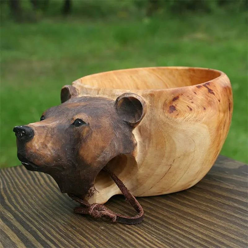 Handmade Wooden Outdoor Camping Mug