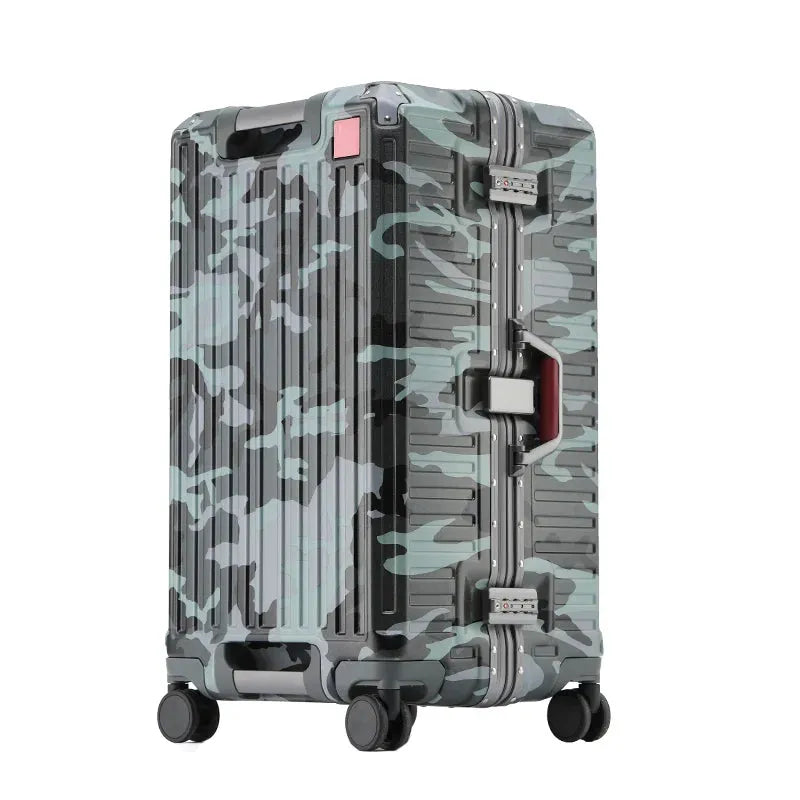 Hard-Shell Travel Suitcase with Wide Handle