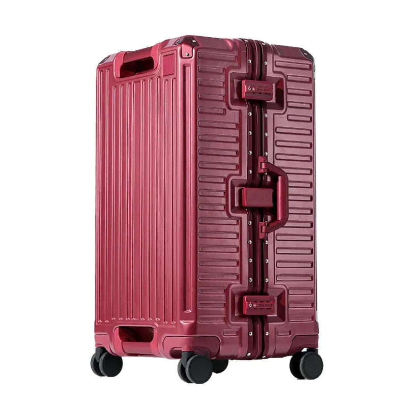 Hard-Shell Travel Suitcase with Wide Handle