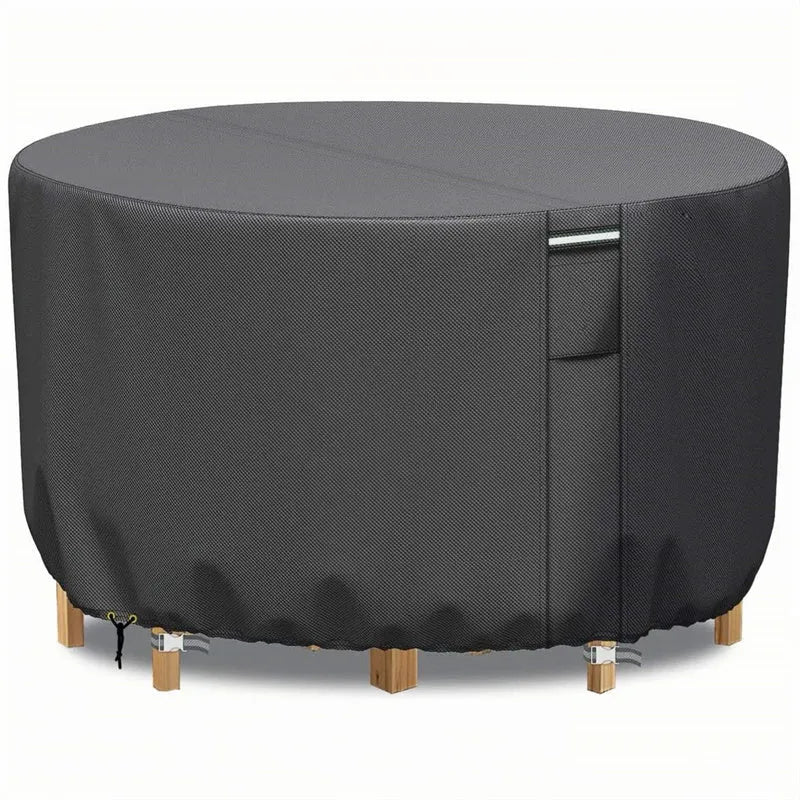 Heavy-Duty Round Patio Furniture Cover with Air Vents