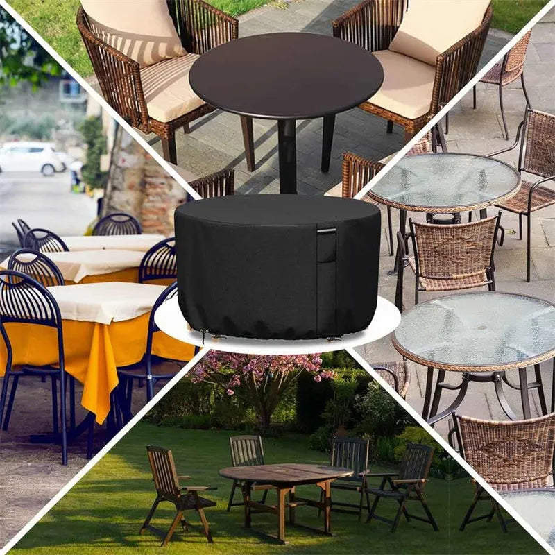 Heavy-Duty Round Patio Furniture Cover with Air Vents