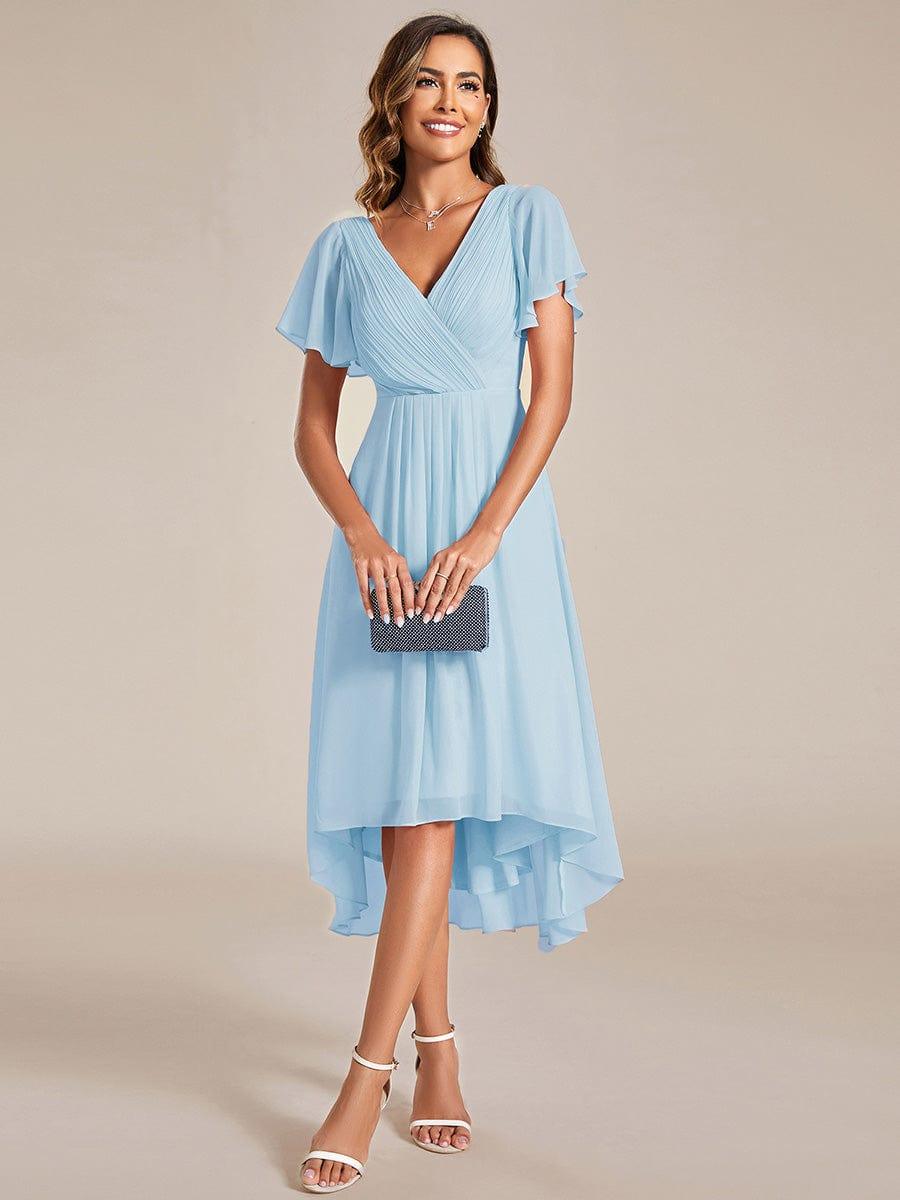 Women's High-Low Chiffon Wedding Guest Dress