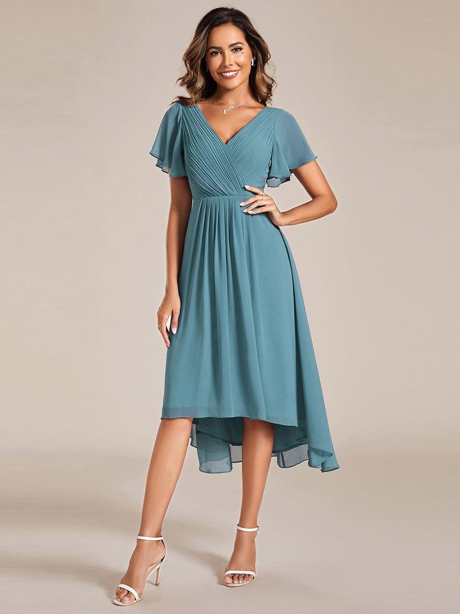 Women's High-Low Chiffon Wedding Guest Dress