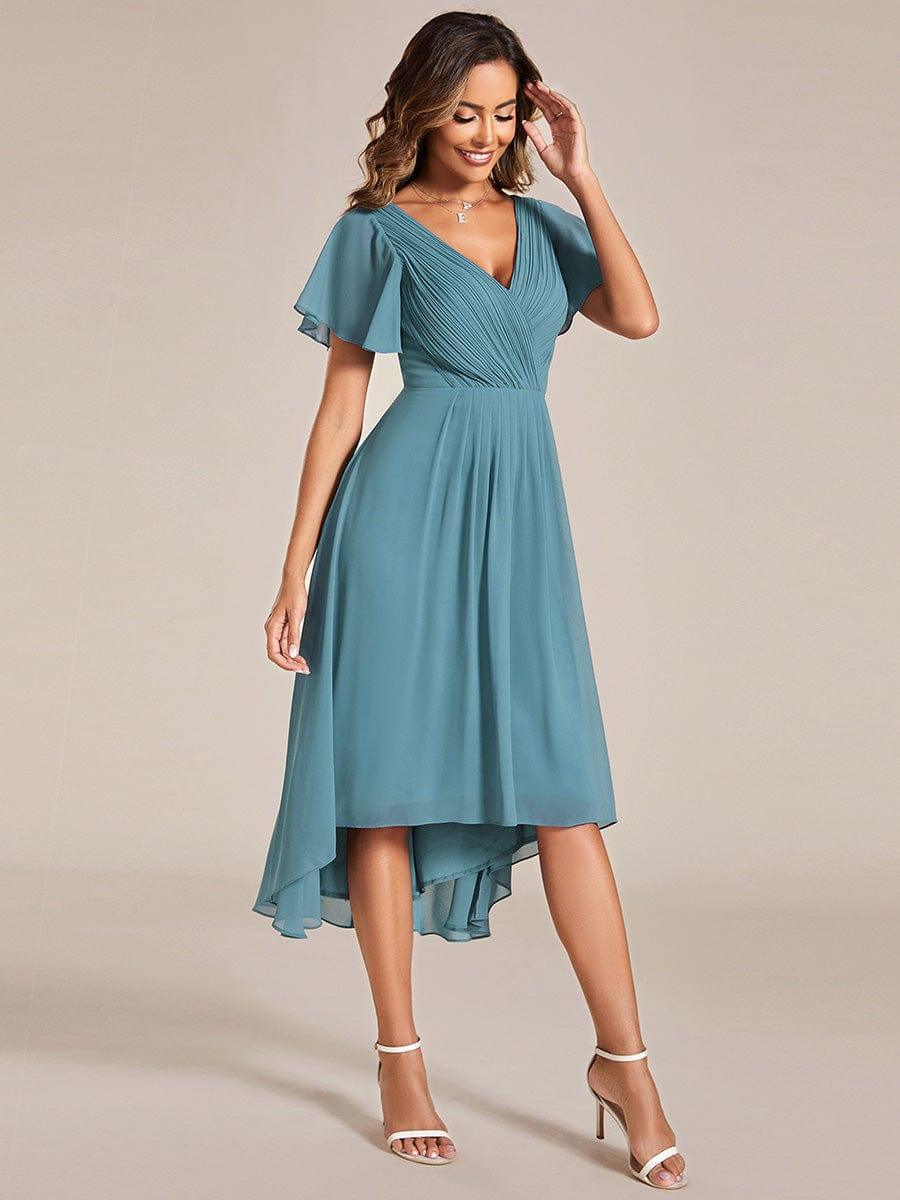 Women's High-Low Chiffon Wedding Guest Dress