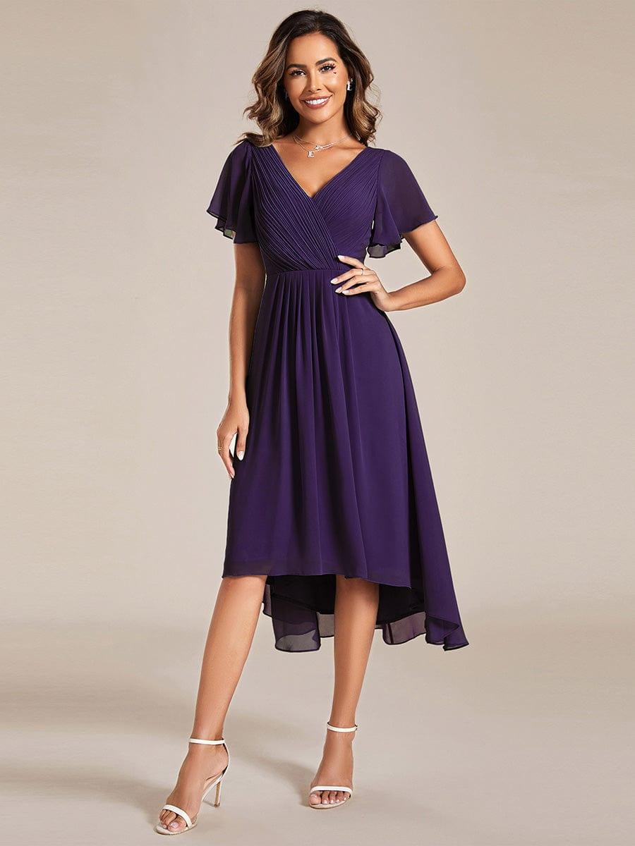 Women's High-Low Chiffon Wedding Guest Dress