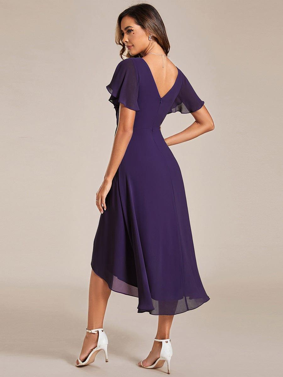 Women's High-Low Chiffon Wedding Guest Dress