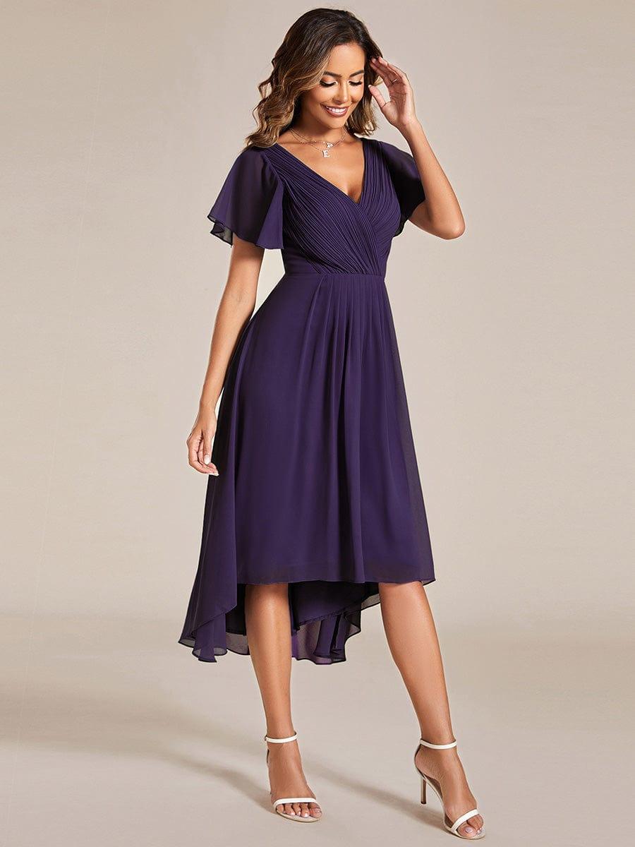 Women's High-Low Chiffon Wedding Guest Dress