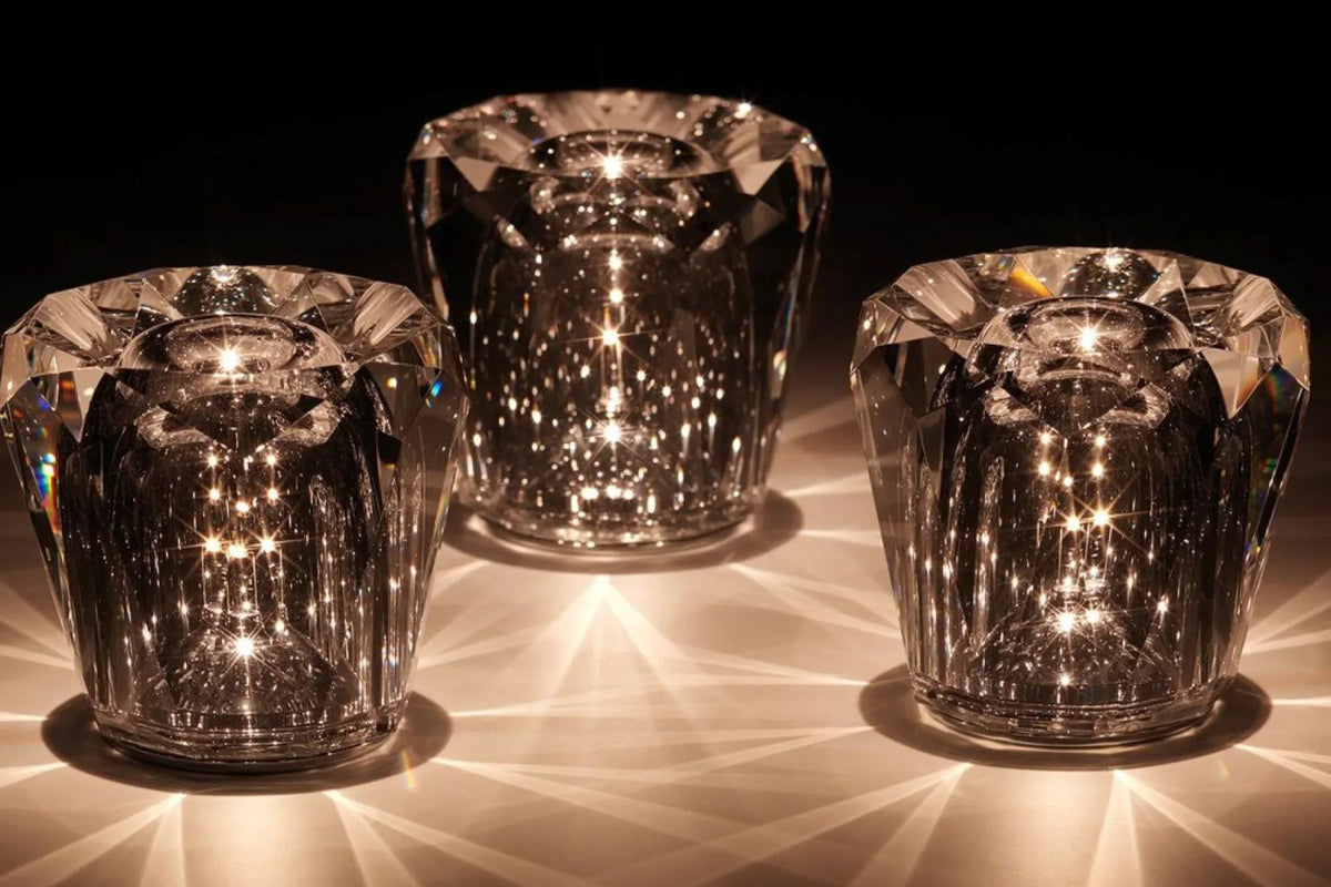 Rechargeable Diamond Pattern Crystal LED Table Lamp