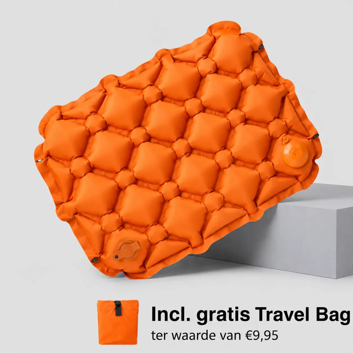 Inflatable Camping Seat Cushion with Built-In Pump