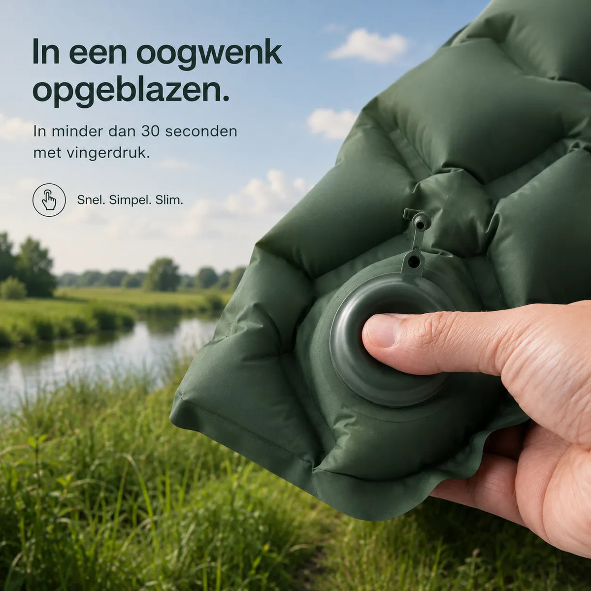 Inflatable Camping Seat Cushion with Built-In Pump