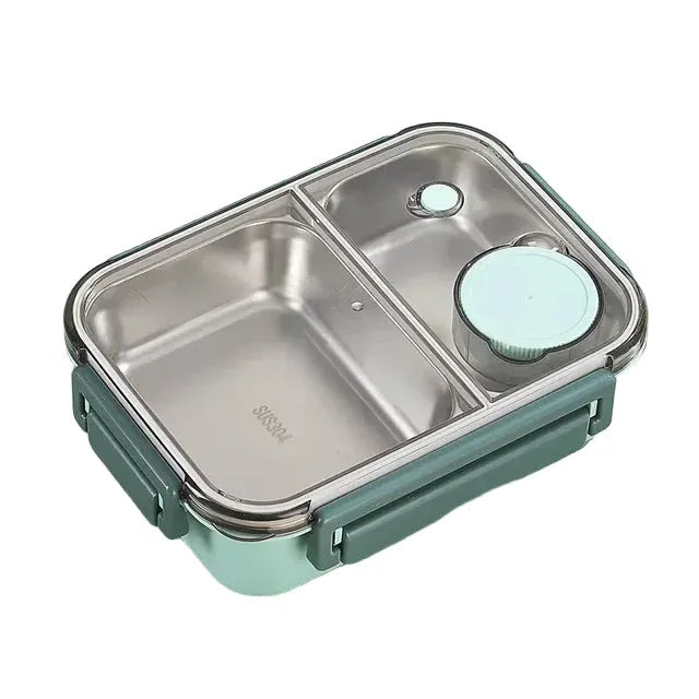 Insulated Stainless Steel Bento Lunch Box with Stackable Compartments