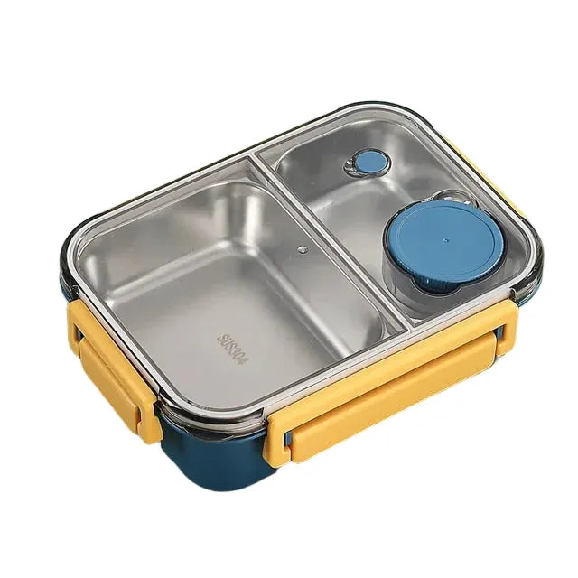 Insulated Stainless Steel Bento Lunch Box with Stackable Compartments