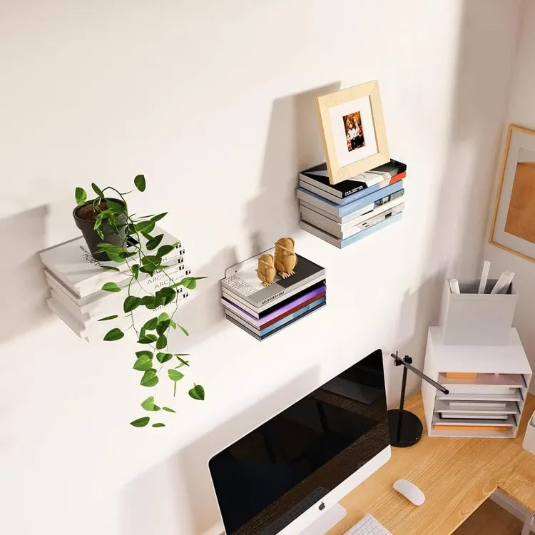 Invisible Floating Bookshelf for Wall Storage