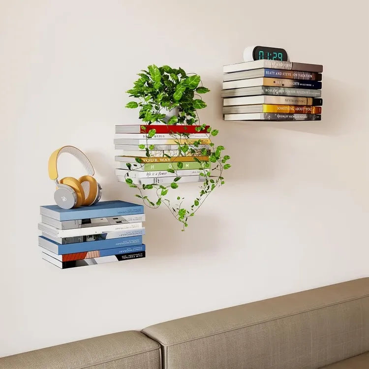 Invisible Floating Bookshelf for Wall Storage