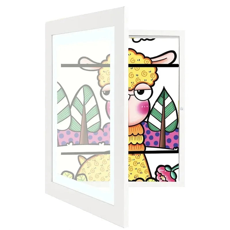 Kids' Artwork Frame with Hinged Opening for A4 Drawings