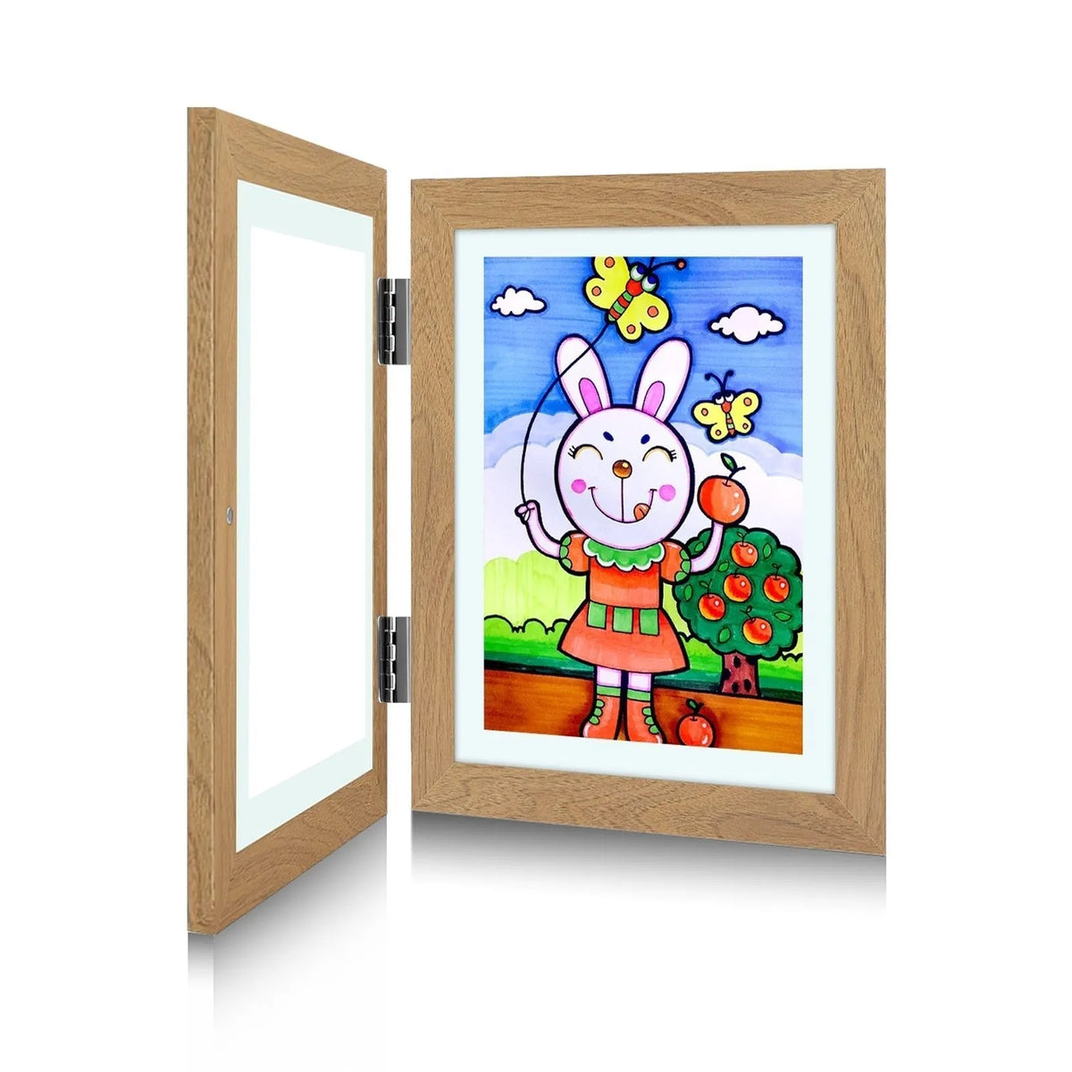Kids' Artwork Frame with Hinged Opening for A4 Drawings
