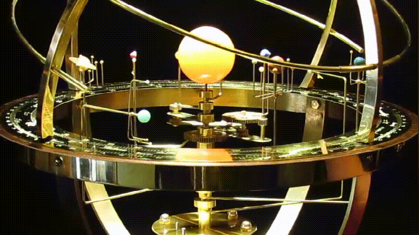 Large Solar System Orrery Model with Semi-Precious Gemstones