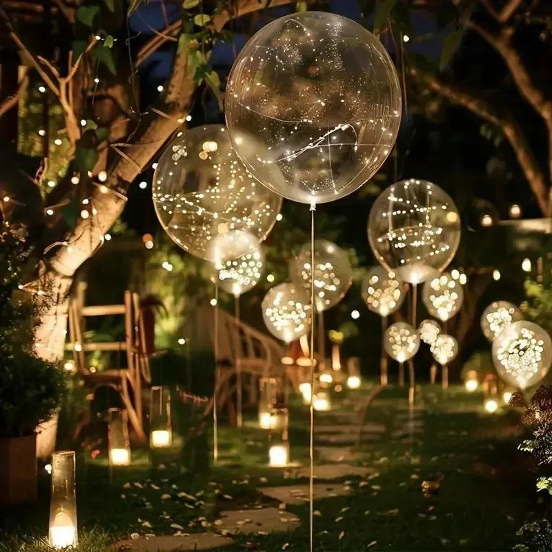 LED Balloon Set with Warm Lights (10-Pack)