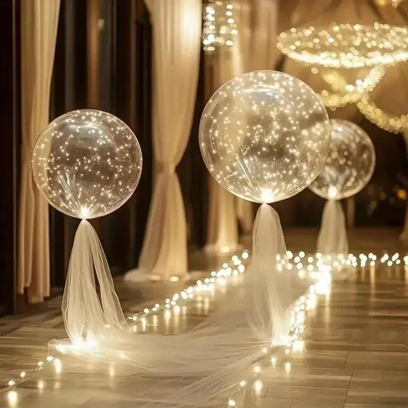 LED Balloon Set with Warm Lights (10-Pack)
