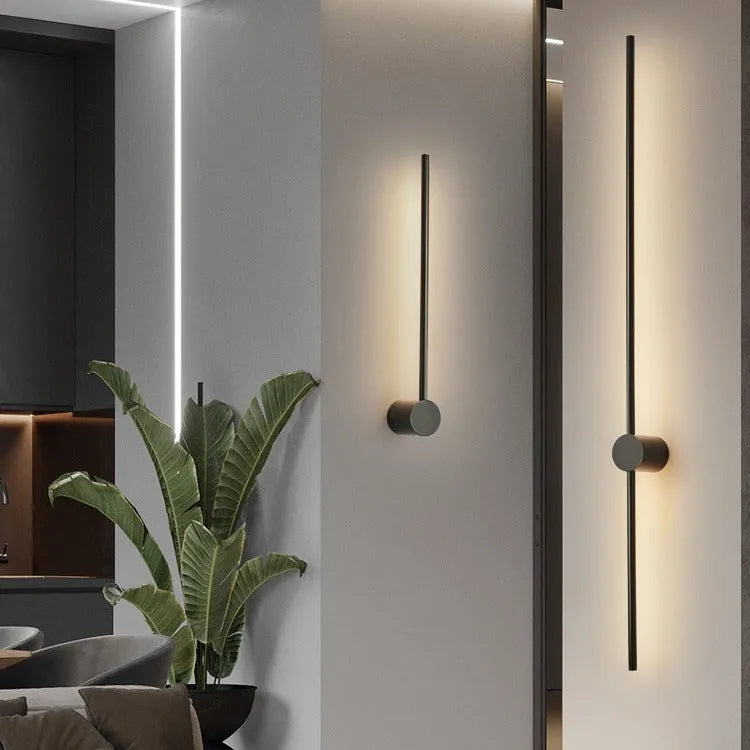Linear Iron and Acrylic LED Wall Light Fixture