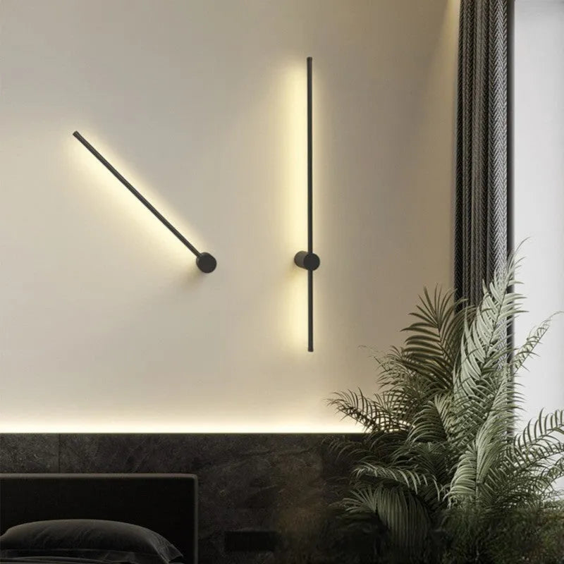 Linear Iron and Acrylic LED Wall Light Fixture