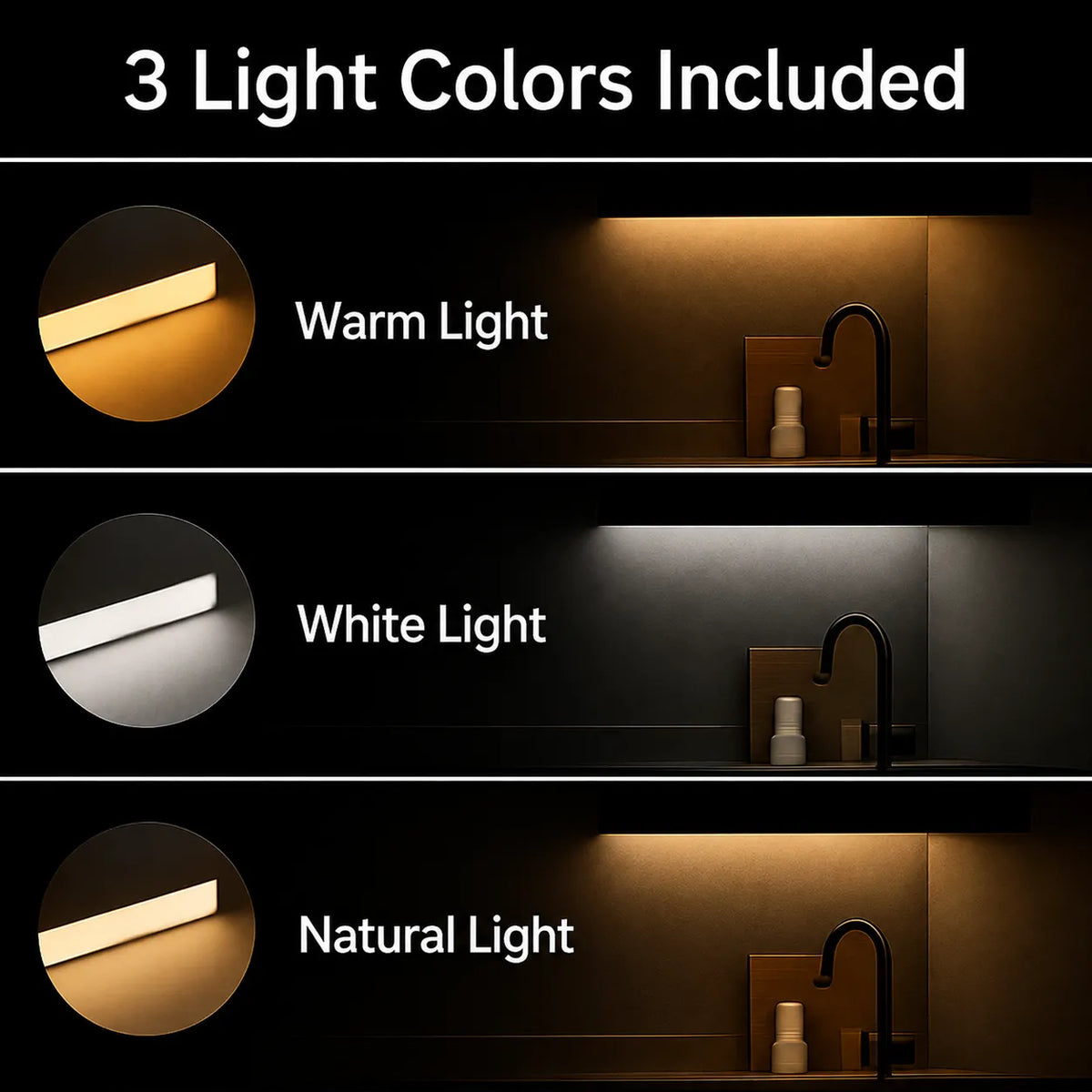 Magnetic Motion Sensor Wireless LED Under Cabinet Light Bar