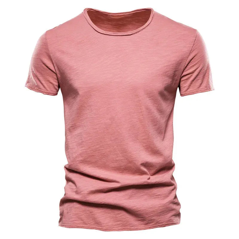 Men's Breathable Crewneck T-Shirt with Wrinkle-Resistant Comfort
