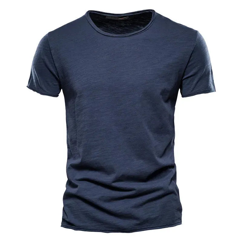 Men's Breathable Crewneck T-Shirt with Wrinkle-Resistant Comfort