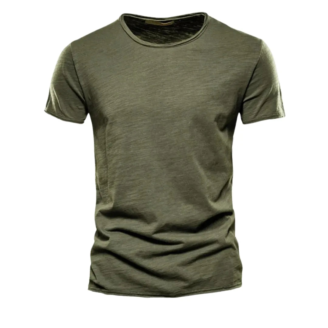 Men's Breathable Crewneck T-Shirt with Wrinkle-Resistant Comfort