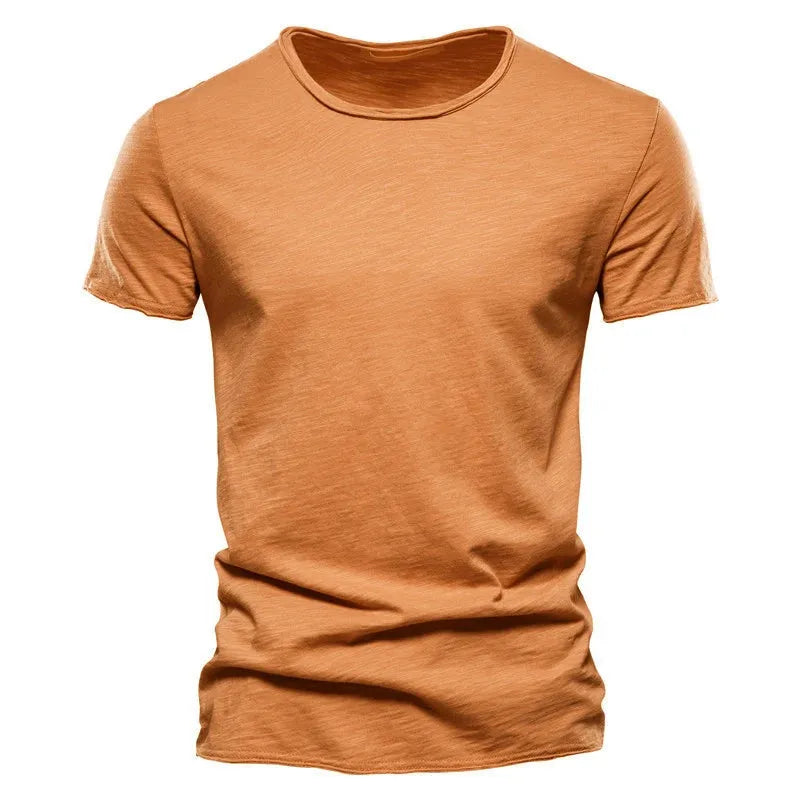 Men's Breathable Crewneck T-Shirt with Wrinkle-Resistant Comfort