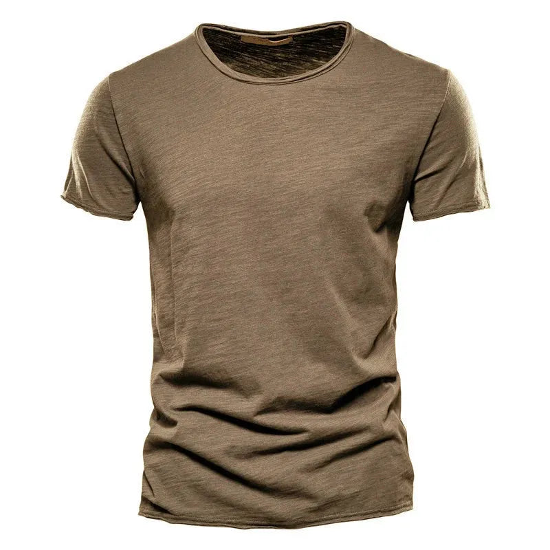 Men's Breathable Crewneck T-Shirt with Wrinkle-Resistant Comfort