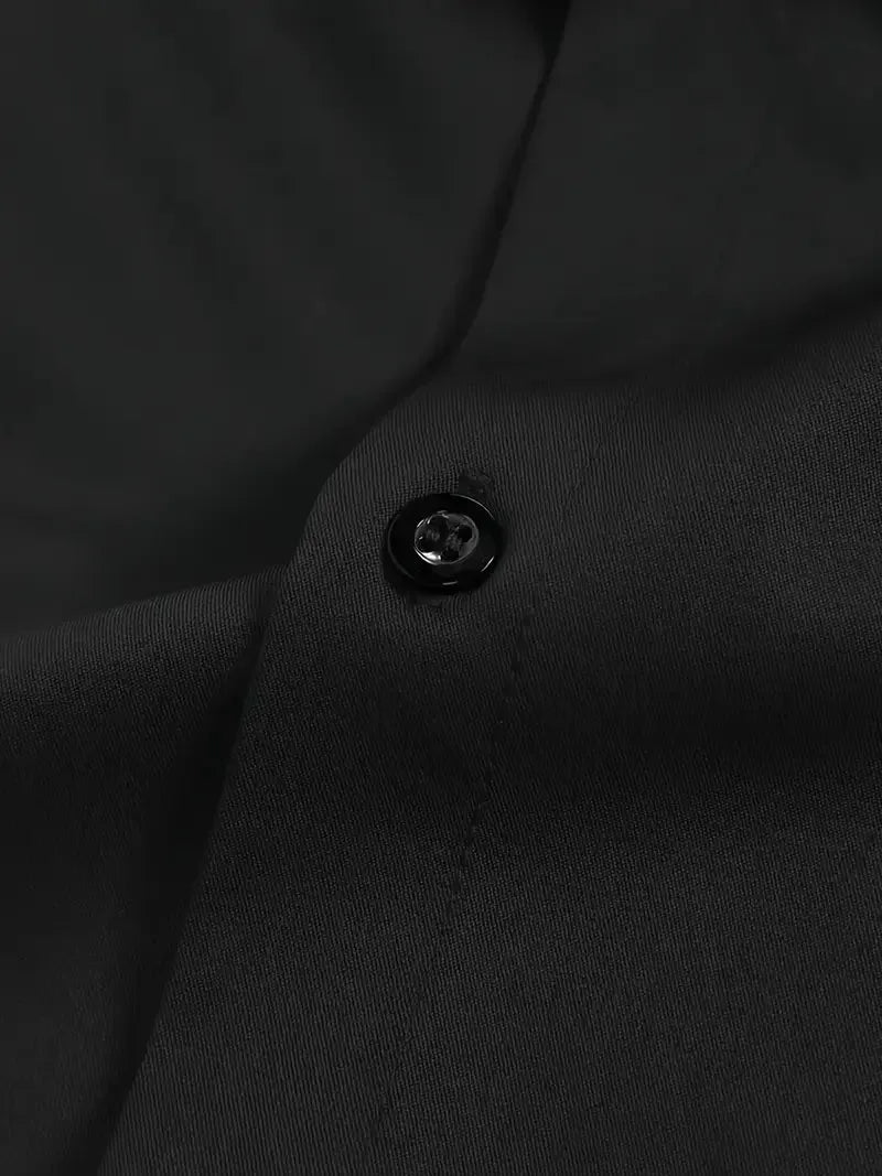 Men's Breathable Wrinkle-Resistant Dress Shirt with Classic Collar