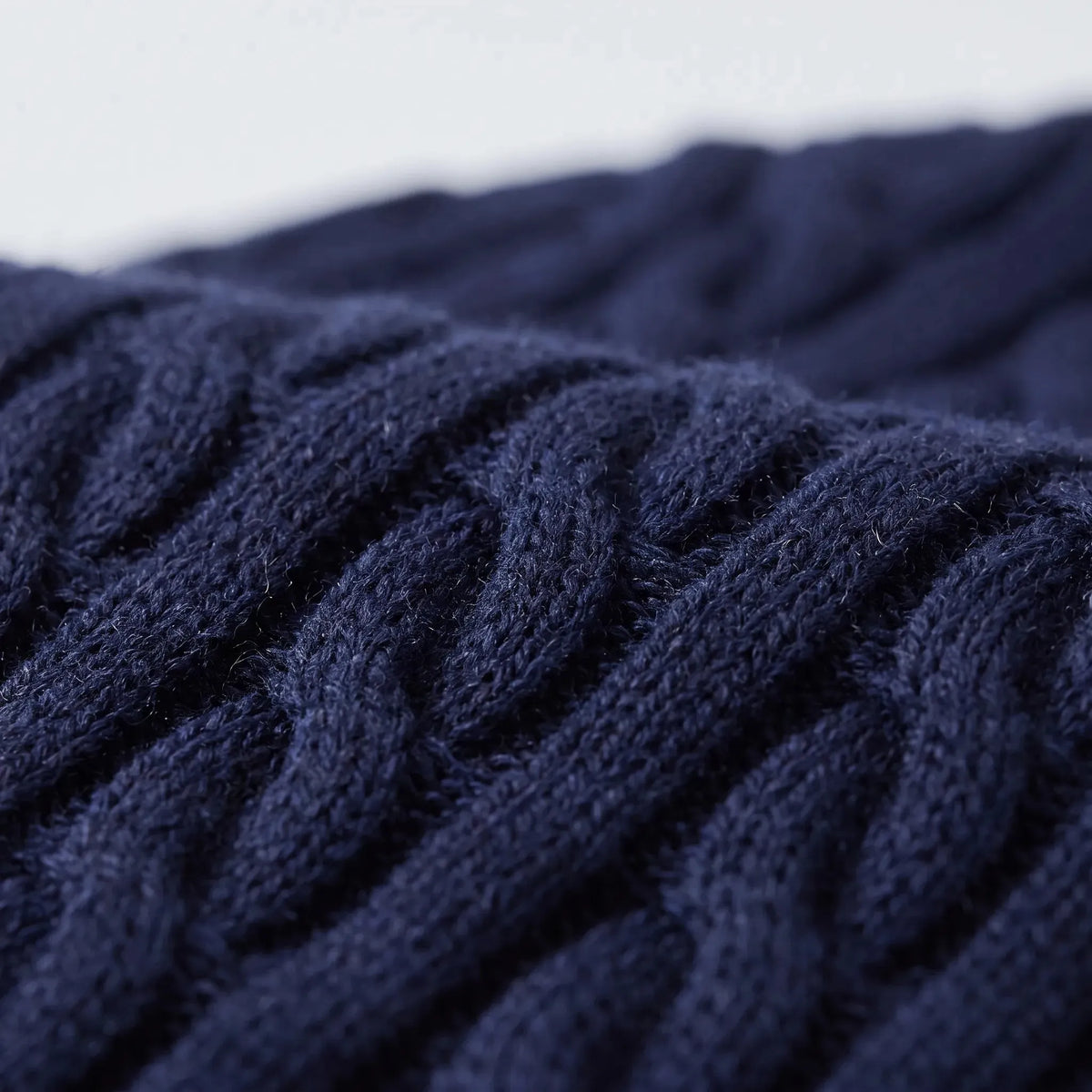 Men's Cable Knit Half-Zip Sweater with High Stand Collar