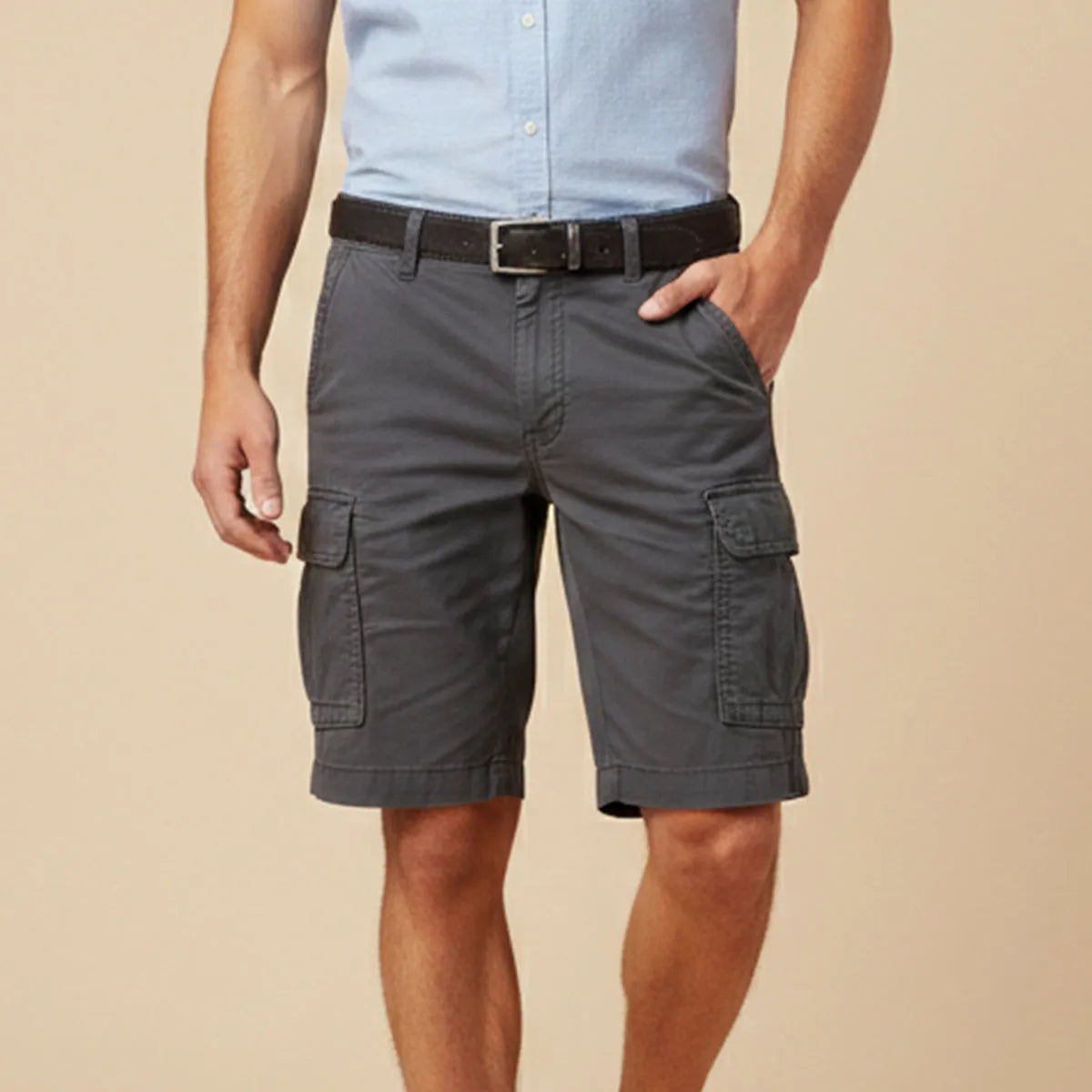 Men's Cargo Shorts with Flap Pockets