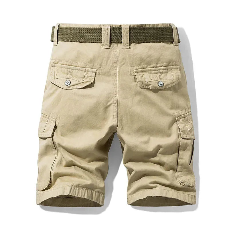 Men's Cargo Shorts with Multi-Pockets and Belt