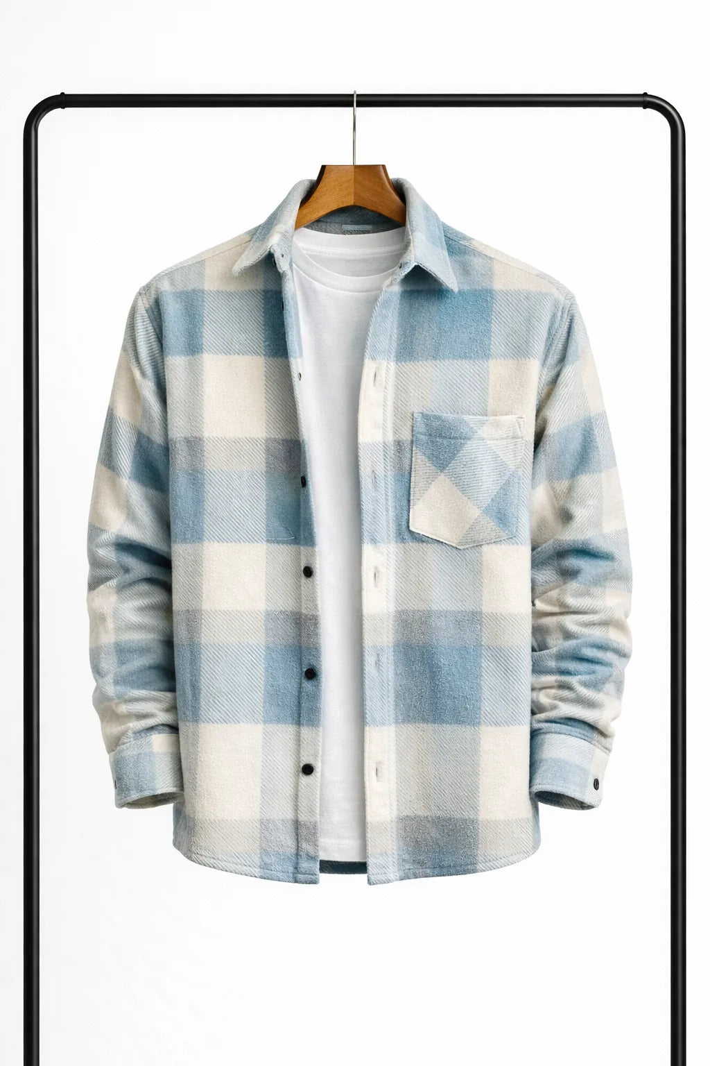 Men's Classic Plaid Overshirt with Relaxed Fit