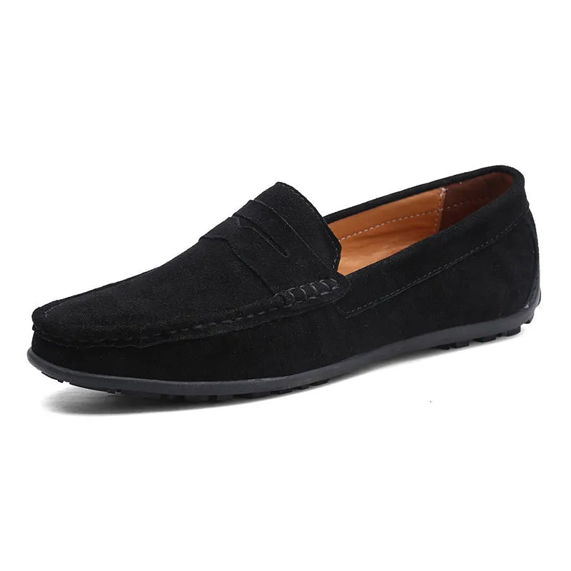 Men's Classic Slip-On Penny Loafers with Cushioned Insole